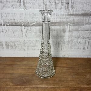 Glass Starburst Design Vase Mid Century MCM